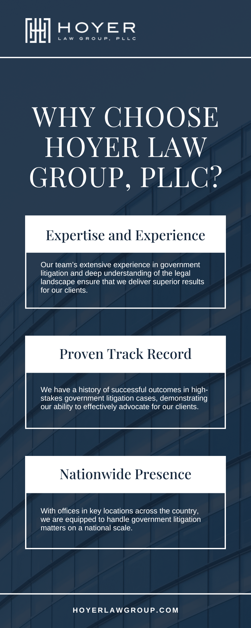 Why Choose Hoyer Law Group, PLLC Infographic